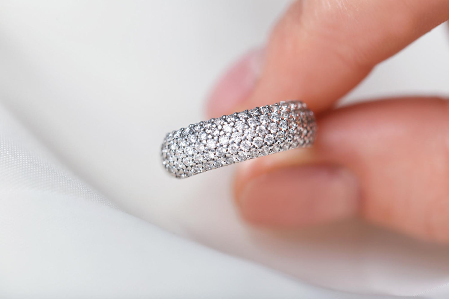 diamond pave eternity band
