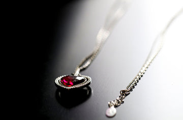 heart necklace ruby
