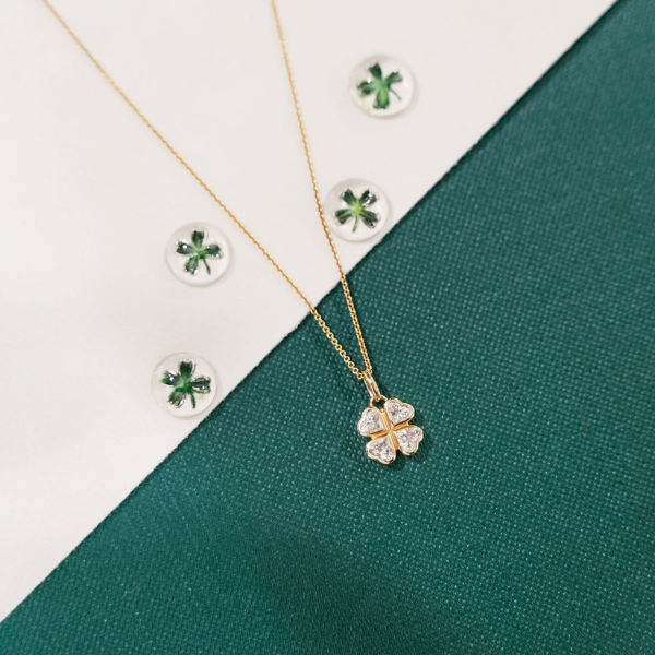 Diamond Four Heart Clover