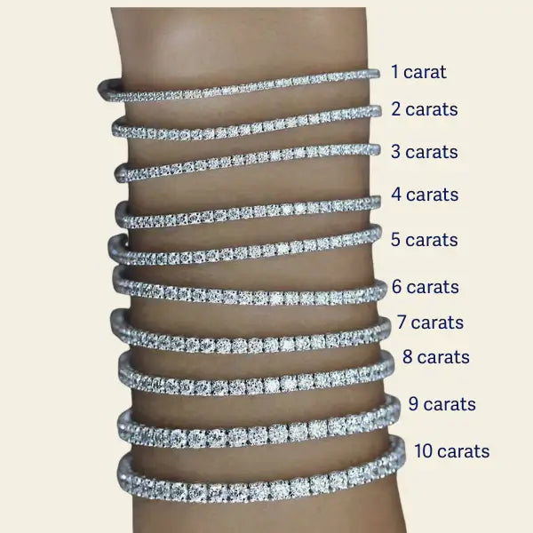 Diamond tennis bracelet with weights. Diamond Tennis Bracelet. Solid 14kt Gold with Natural Diamonds. Jewelry Dallas.