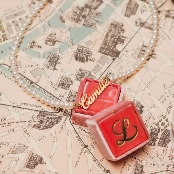 Tres Chic Pearl Name Necklace